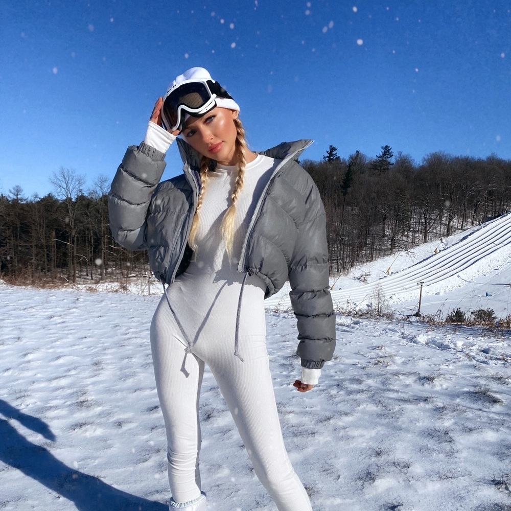 Cropped puffer jacket